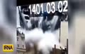 اولین ویدیو منتشر شده از لحظه ریزش متروپل از نمای پشت این ساختمان