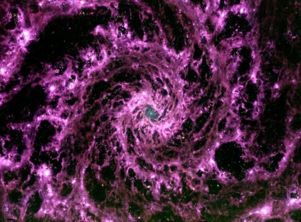 تلسکوپ فضایی جیمز وب,کهکشان مارپیچی بنفش