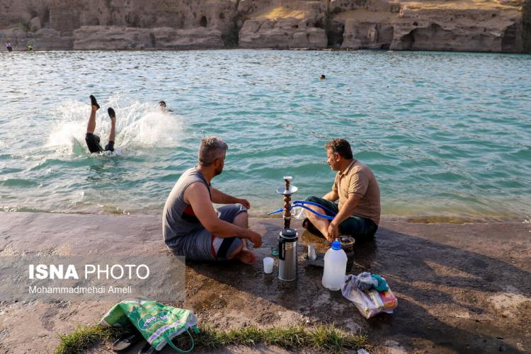 تصاویری از رودخانه دز,عکس های شنا کردن در رودخانه دز,تصاویری از شنای پسران در رودخانه دز