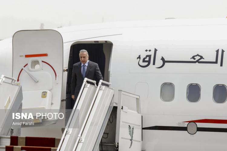تصاویر ورود نخست وزیر عراق به ایران,عکس های نخست وزیر عراق در ایران,عکس های الکاظمی در تهران