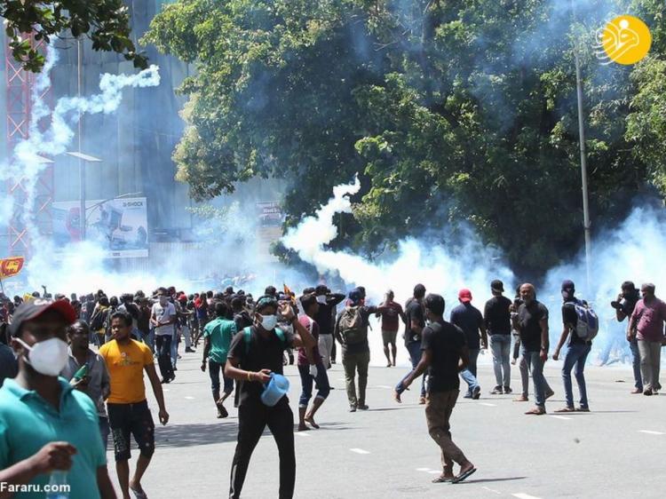 تصاویر اعتراضات در سریلانکا,عکس های اعتراضات مردمی در سریلانکا,تصاویر تظاهرات اعتراضی در سریلانکا