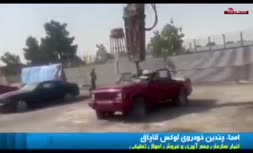 فیلم/ خرد کردن خودروهای لوکس قاچاق در انبار سازمان تملیکی