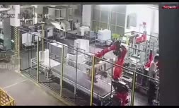 فیلم/ لحظه هولناک و دردناک قتل یک کارگر توسط یک ربات