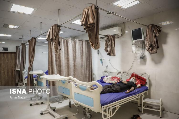 تصاویر بیمارستان رازی اهواز در پیک هفتم کرونا,عکس های ویروس کرونا در اهواز,تصاویر بیماران کرونایی در اهواز