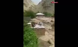 سیل وحشتناک در 'زرین دشت' فیروزکوه | خط راه آهن تهران شمال زیر آب رفت