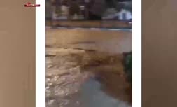 سیل شدید در شیراز/ ورودی شیراز-اصفهان به دلیل بارندگی مسدود شد