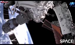 فیلم/ بال‌های عظیم ایستگاه فضایی چین بر فراز زمین