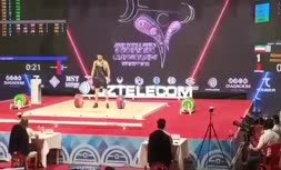  رکوردشکنی 'علیرضا معینی' وزنه‌بردار ایرانی در آسیا