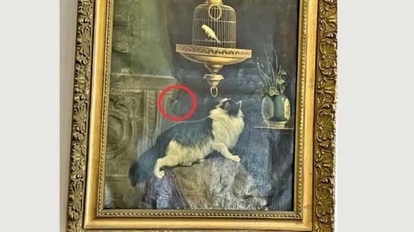 تابلوی گربه وقناری کمال الملک,کاخ گلستان