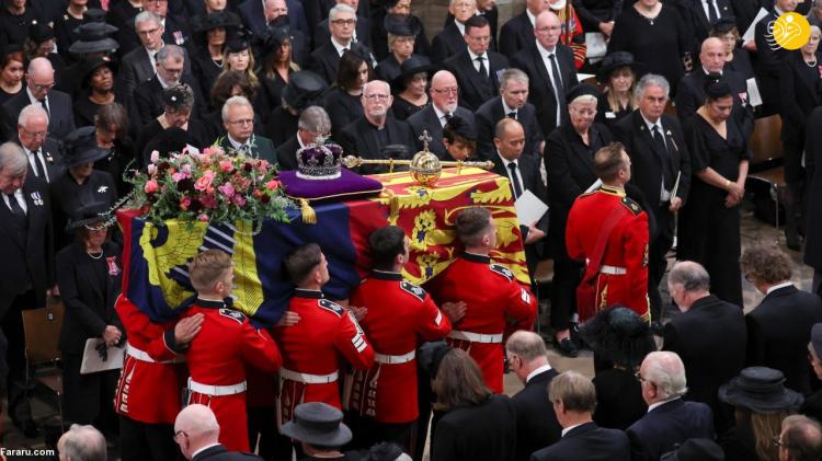 تصاویر مراسم خاکسپاری ملکه الیزابت,عکس های مراسم خاکسپاری ملکه انگلیس,تصاویر مراسم تشییع پیکر ملکه انگلیس