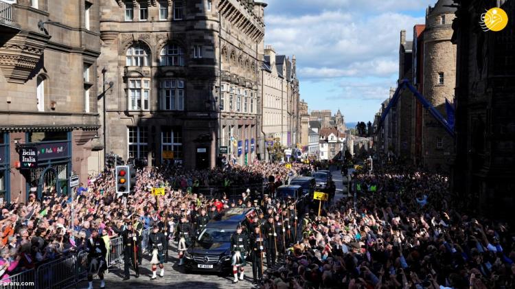 تصاویر مراسم تشییع ملکه انگلیس در ادینبورگ ,عکس های مراسم تشییع ملکه انگلیس در اسکاتلند,تصاویر پیکر ملکه انگلیس در اسکاتلند