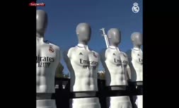 فیلم/ تکنولوژی جدید رئال مادرید برای ضربه‌های آزاد؛ شبیه سازی دیوار دفاعی برای بازیکنان
