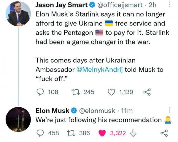 ایلان ماسک,دلیل جنجالی ایلان ماسک برای قطع اینترنت ماهواره اوکراین