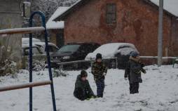 تصاویر بارش برف در شهر لویو اوکراین,عکس های براش برف در اوکراین,تصاویری از باریدن برف در اوکراین