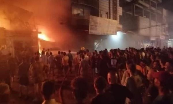 آتش سوزی در مرکز تجاری در منطقه «الوزیریه»,اخبار عراق