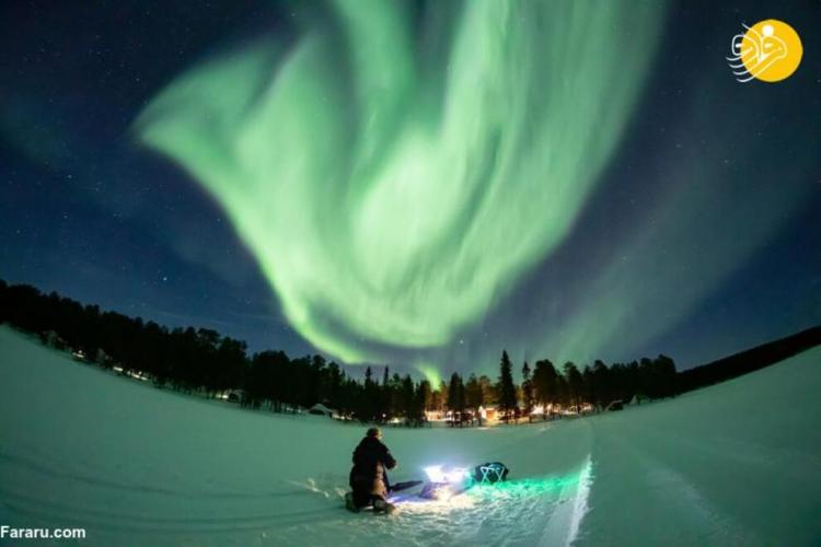 تصاویر شفق قطبی,عکس های پدیده تماشایی شفق قطبی در آسمان چهار کشور,تصاویری از شفق قطبی در نروژ