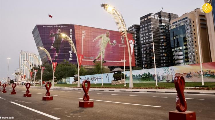 تصاویر حال و هوای قطر یک هفته تا آغاز جام جهانی 2022,عکس های قطر در حال و هوای جام جهانی,تصاویری از روزشمار جام جهانی قطر