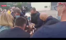 فیلم/ سیلی خوردن «مکرون» رئیس جمهور فرانسه از یک فرد معترض