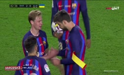 فیلم/ لحظه خداحافظی پیکه از تماشاگران بارسلونا؛ پایان دوران فوتبالی اسطوره آبی اناری‌ها در دقیقه 83