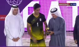 فیلم/ خوشحالی نکردن بازیکنان فوتبال ساحلی هنگام مراسم اهدای جام قهرمانی