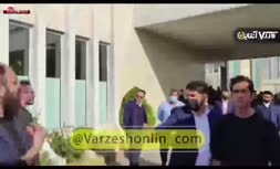 فیلم/ برخورد فیزیکی و ممانعت از کار خبرنگاران در مراسم بازگشت تیم فوتبال ساحلی