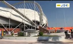فیلم/ حال و هوای ورزشگاه خلیفه در آستانه رویارویی ایران - انگلیس