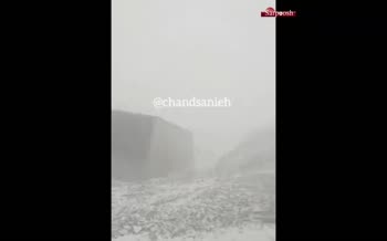 فیلم/ نخستین بارش برف پاییزی تهران (آبان 1401)