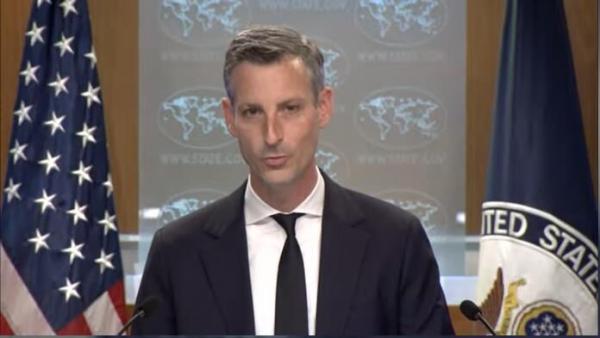 سخنگوی وزارت خارجه آمریکا,واکنش به حمله ایران به شمال عراق