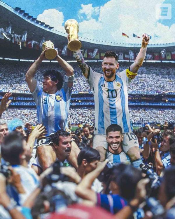 لیونل مسی,قهرمانی مسی با آرژانتین در غیاب مارادونا