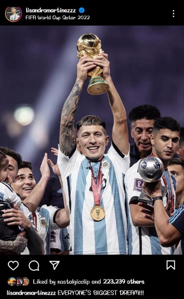 قهرمانی آرژانتین در جام جهانی,جشن و تصاویر بازیکنان آرژانتین در فضای مجازی