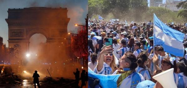 حواشی جامج هانی قطر,آشوب در پاریس و شادی در آرژانتین