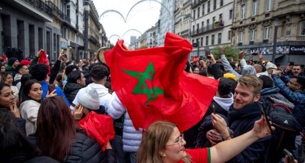 اعتراضات در بلژیک,شادی و شورش در بلژیک بعد از شکست از مراکش
