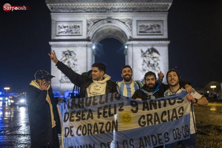 تصاویر تماشاگران زن آرژانتین,تصاویر جشن قهرمانی هواداران آرژانتین در سراسر جهان,عکس های آشوب در فرانسه پس از شکست در فینال جام جهانی
