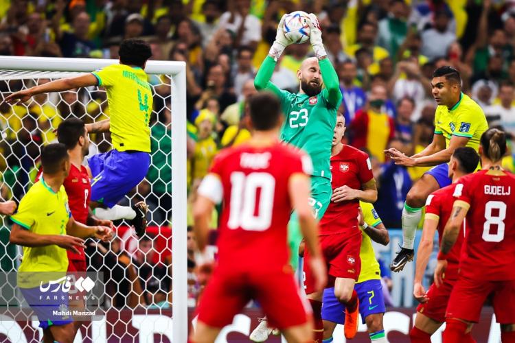 تصاویر دیدار برزیل و صربستان,عکس های دیدار برزیل و صربستان در جام جهانی,تصاویر فغانی در دیدار برزیل و صربستان