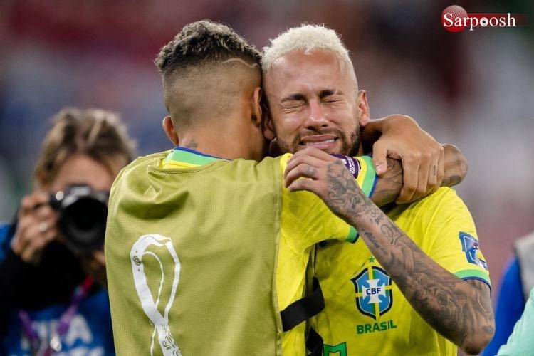 تصاویر اشک‌ها و لبخندها در یک چهارم نهایی جام جهانی,تصاویر اشک ریختن نیمار,تصاویر اشک ریختن رونالدو