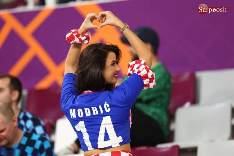 تصاویر تماشاگران زن رده بندی جام جهانی 2022 قطر,عکس های تماشاگران زن جام جهانی قطر,تصاویر تماشاگران دیدار کرواسی و مراکش