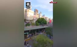 فیلم/ حال و هوای خیابان‌های 'بوینس آیرس' آرژانتین قبل از شروع فینال جام جهانی