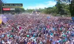 فیلم/ لحظه شادی مردم «بوینس آیرس» بعد از قهرمانی آرژانتین در جام جهانی