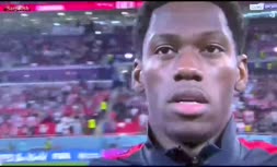 فیلم/ اشک‌های مدافع کانادا در لحظه خواندن سرود ملی