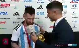 پیغام احساسی مسی خطاب به خبرنگار:‌ نگاه کن چقدر این جام قشنگه!