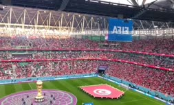 فیلم/ همخوانی فوق‌العاده سرود ملی تونس توسط تماشاگران در جام جهانی