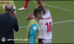 شادی بازیکنان و کادرفنی ایران پس از کسب پیروزی برابر ولز/ پرواز کارلوس کی‌روش روی دست ملی پوشان