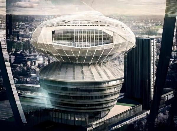 استدیوم های فوتبال در آینده,پیش‌بینی استادیوم‌های آینده به وسیله هوش مصنوعی توسط معمار ایرانی