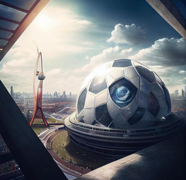 استدیوم های فوتبال در آینده,پیش‌بینی استادیوم‌های آینده به وسیله هوش مصنوعی توسط معمار ایرانی