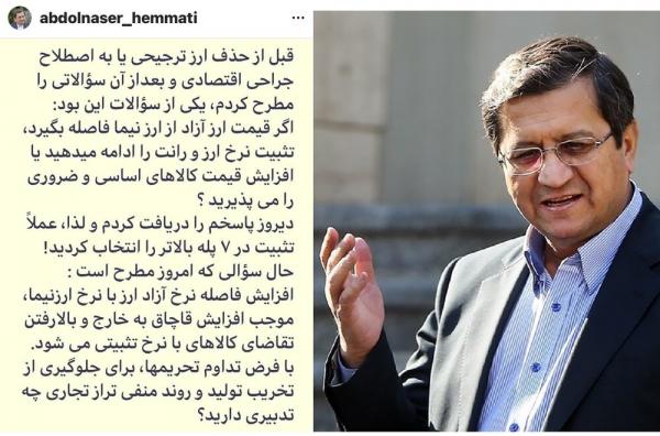 عبداناصرهمتی,رئیس سابق بانک مرکزی