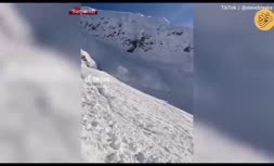 فیلم/ لحظه دفن شدن ۱۰ اسکی‌باز زیر بهمن در اتریش