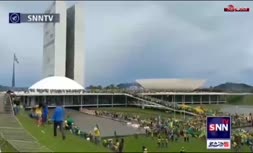 فیلم/ حمله طرفداران بولسونارو به کاخ ریاست جمهوری برزیل