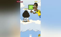 فیلم/ دیدار پله و مارادونا در آسمان‌ها