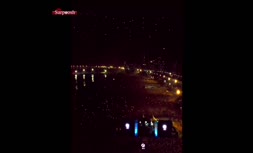 فیلم/ نورپردازی به یاد «پله» در سانتوس برزیل