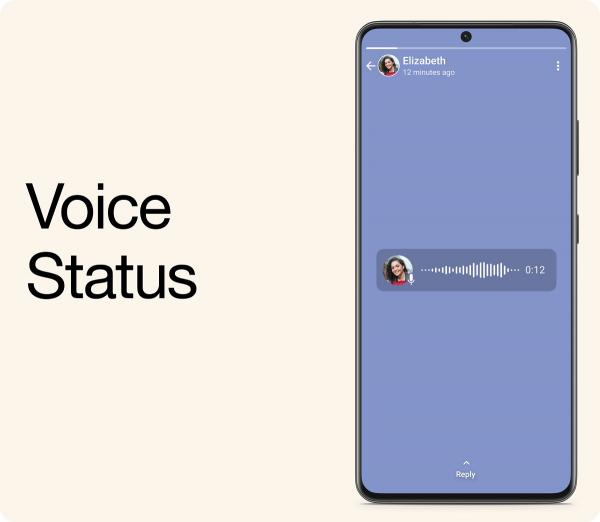 واتساپ,اضافه شدن پیام صوتی به استاتوس واتس‌اپ